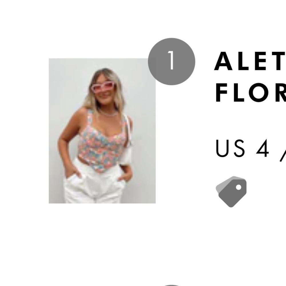 Aleta floral princess Polly top